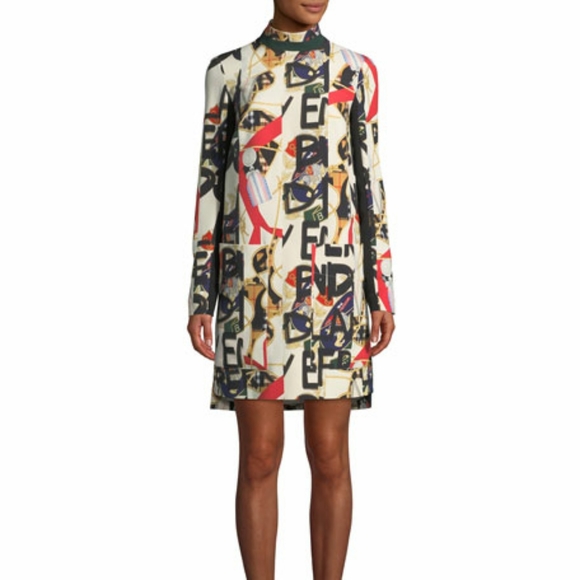 Burberry Dresses Zoya Highneck Graffitiprint Dress Poshmark